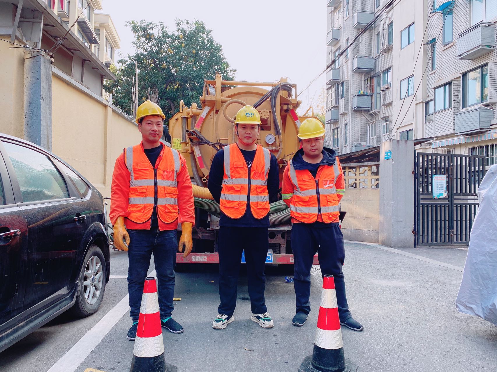 江南南京某小区管道清淤检测施工